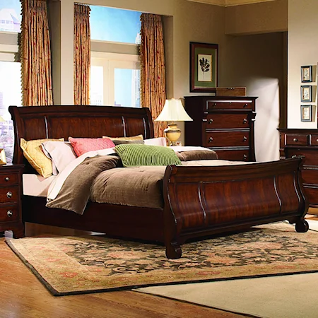 King-Size Traditional Sleigh Bed